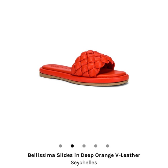 Seychelles Bellissima Slides in Deep Orange V-Leather NWT - Picture 3 of 6